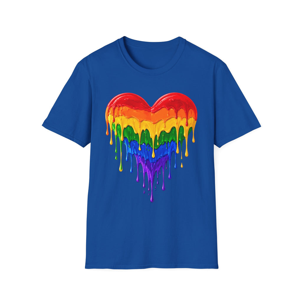 Rainbow Drip Heart T-Shirt