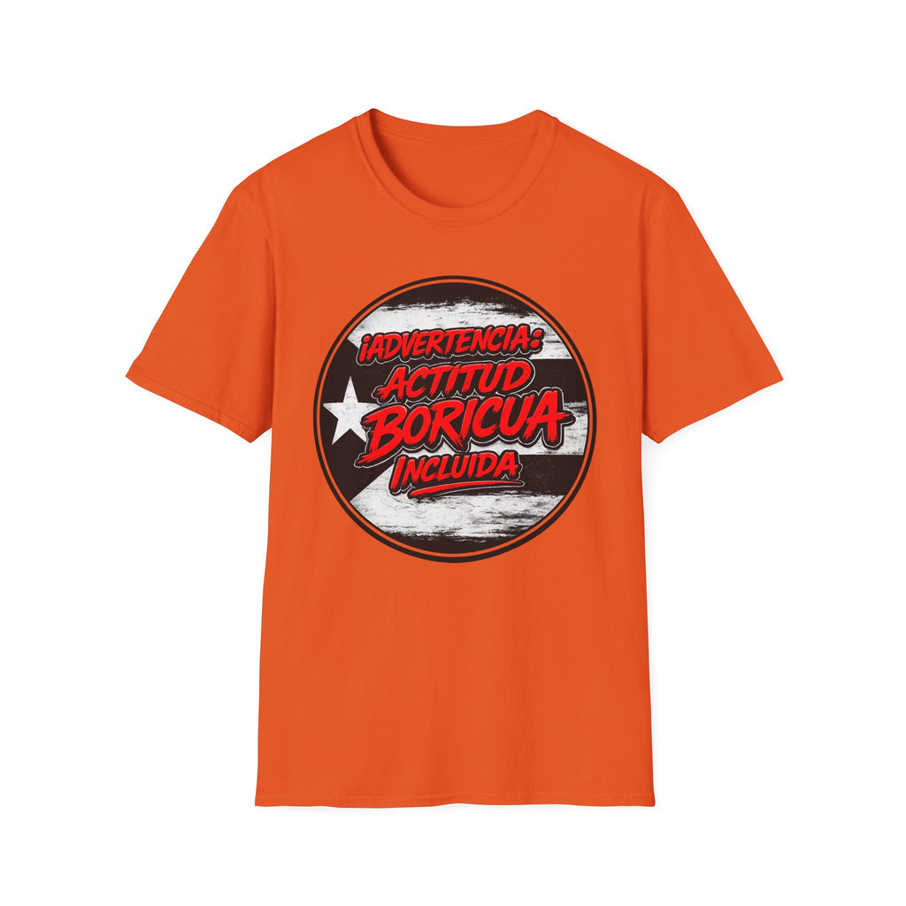 Advertencia Actitud Boricua T-Shirt | Puerto Rican pride graphic tee