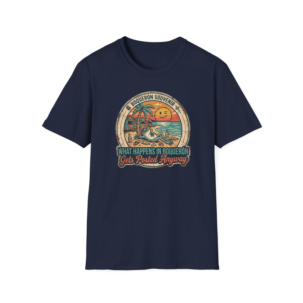 Vintage Beach Sunset “Boquerón Souvenir” T-Shirt