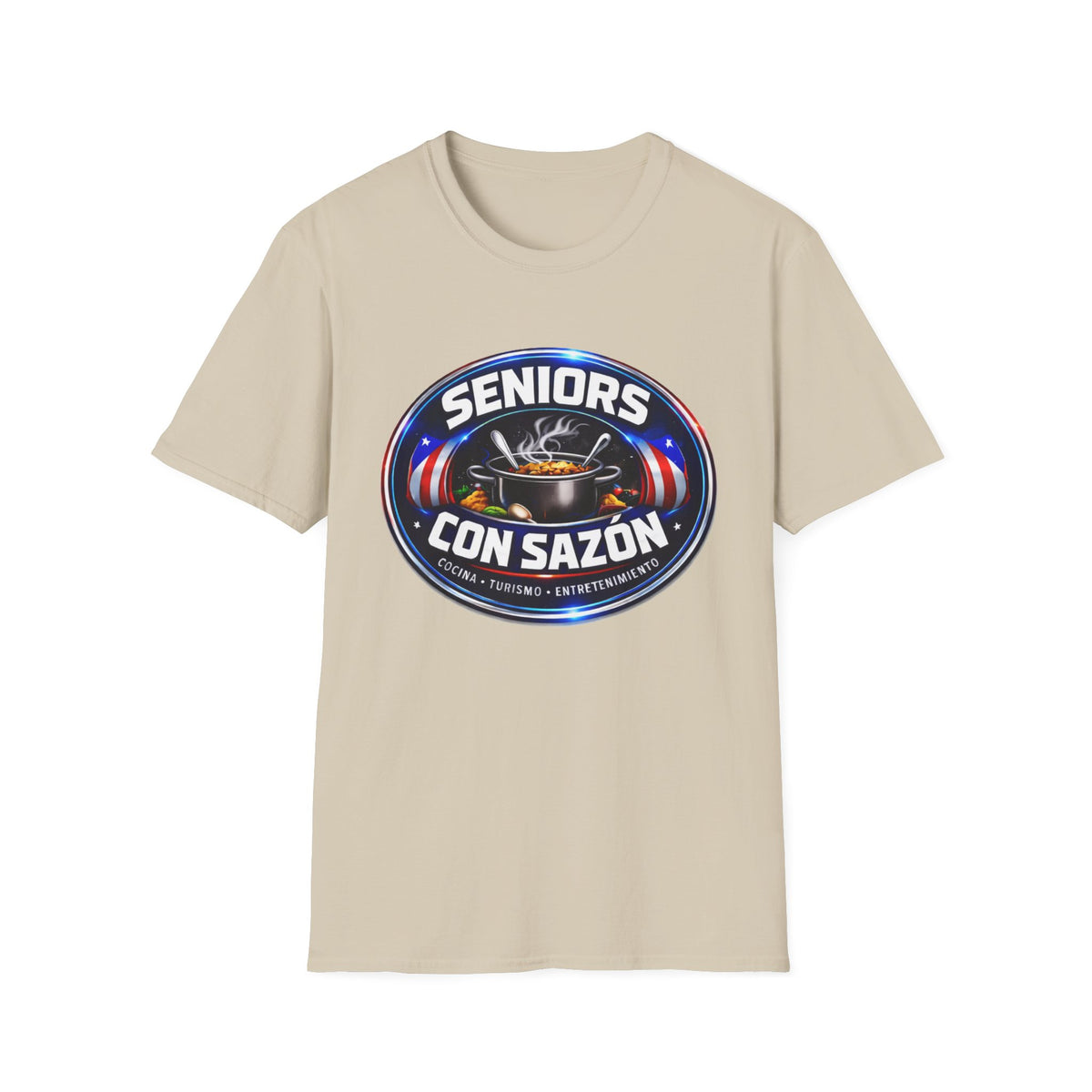 Seniors Con Sazón T-Shirt — Spanish Cooking Pride Tee