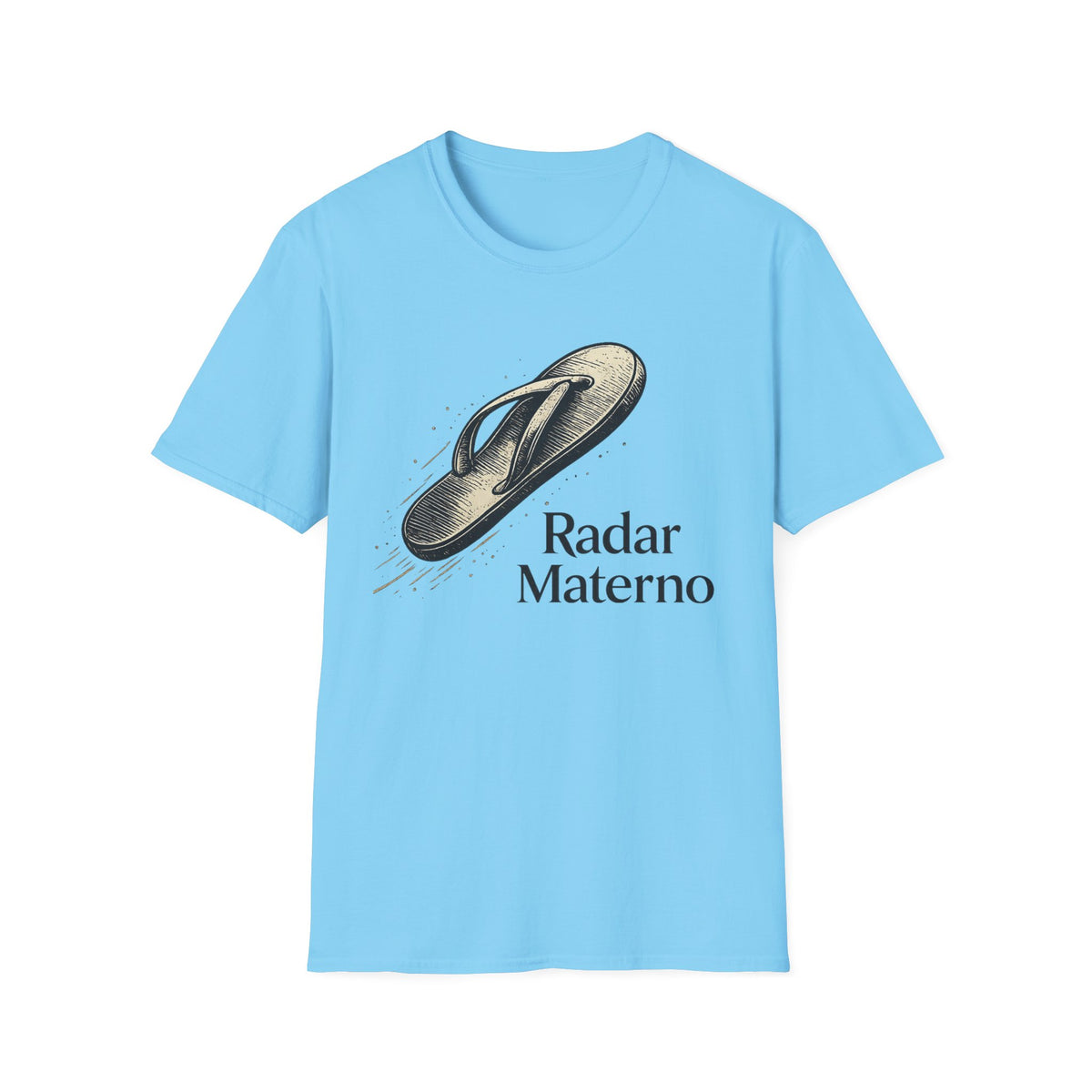 Flip Flop Graphic T-Shirt — "Radar Materno" Vintage Sandal Design