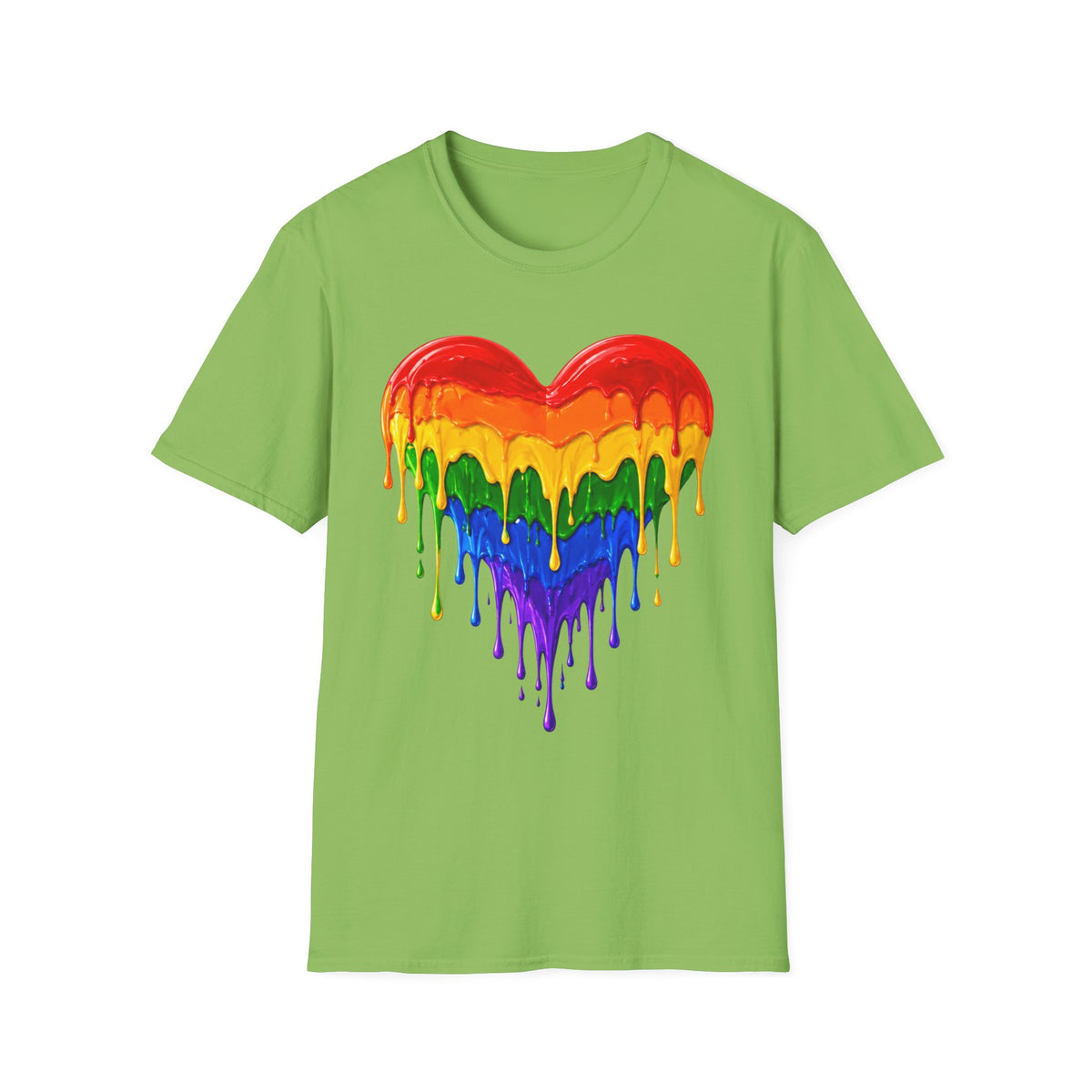 Rainbow Drip Heart T-Shirt