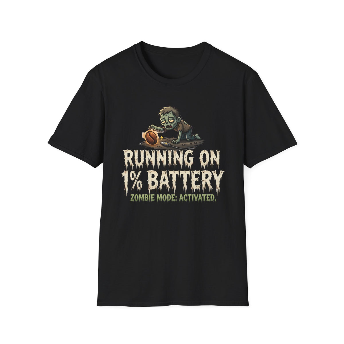 Running On 1% Battery T-Shirt