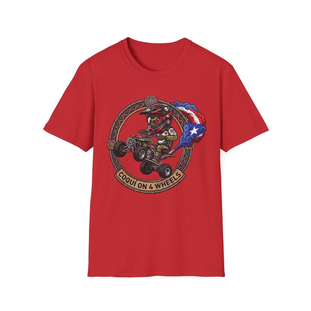 "Coqui on 4 Wheels" T‑Shirt