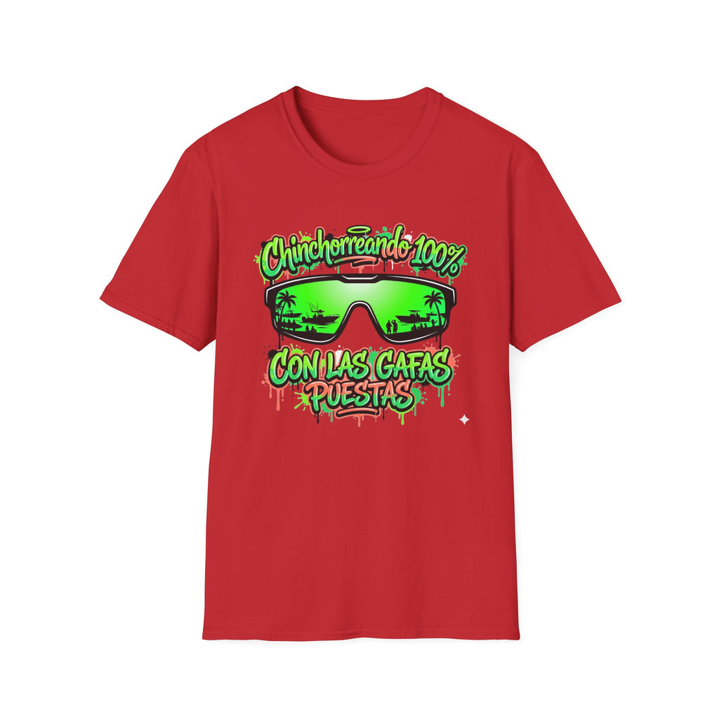 Chinchorreando 100% sunglasses graphic T-Shirt | Spanish beach vibes