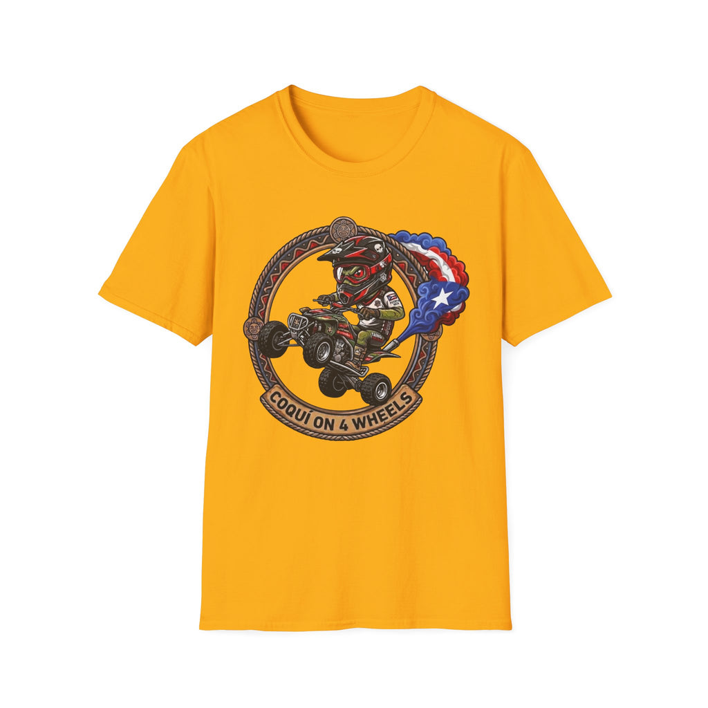 "Coqui on 4 Wheels" T‑Shirt