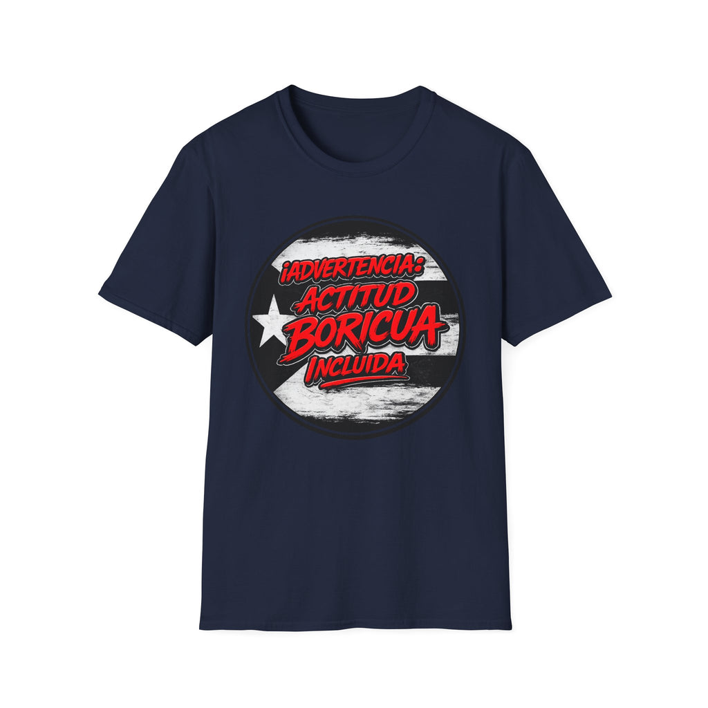 Advertencia Actitud Boricua T-Shirt | Puerto Rican pride graphic tee