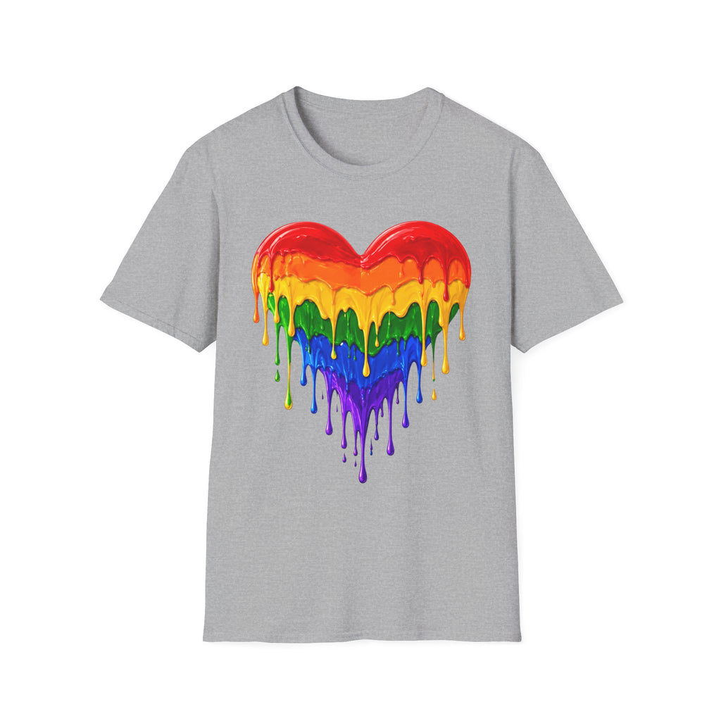 Rainbow Drip Heart T-Shirt