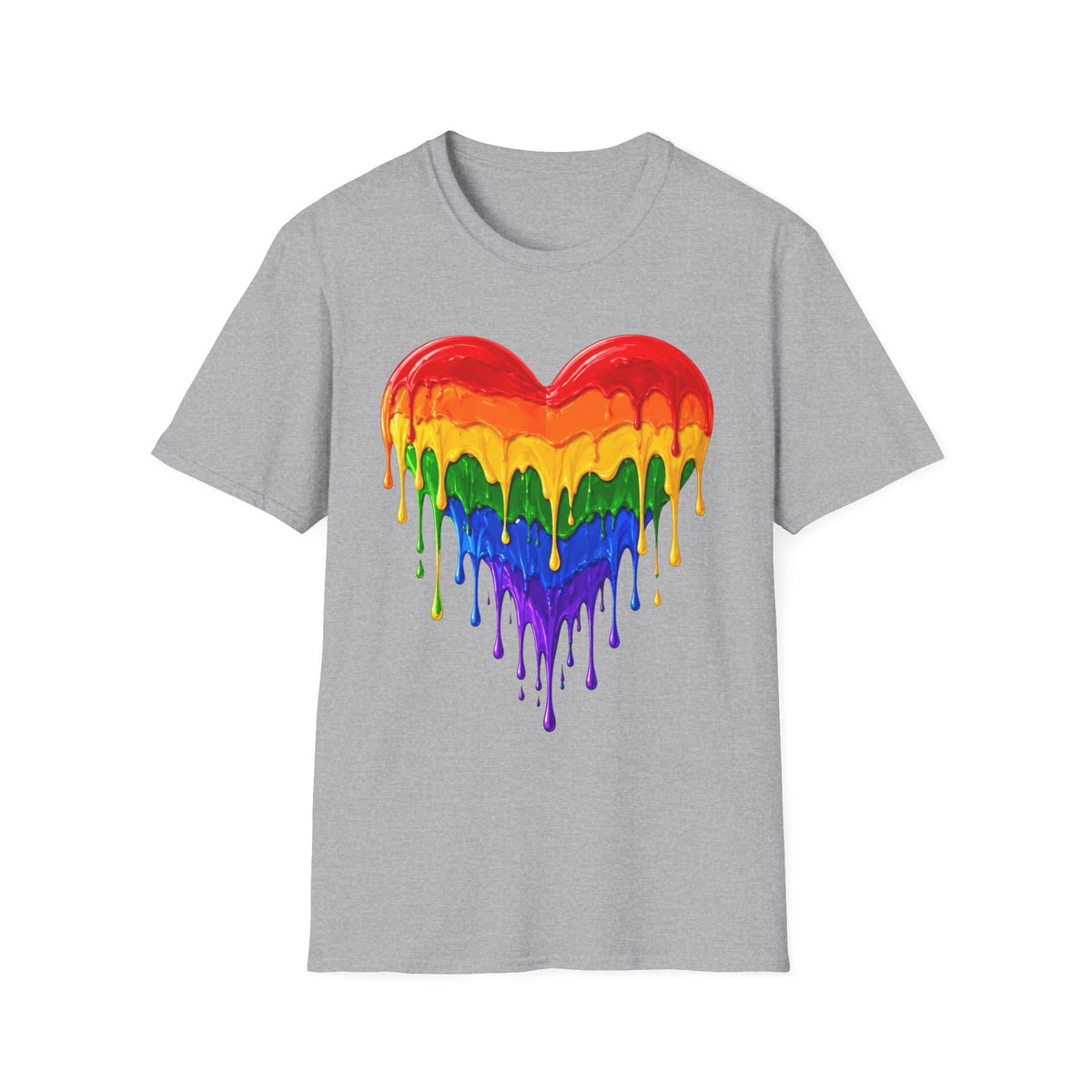 Rainbow Drip Heart T-Shirt