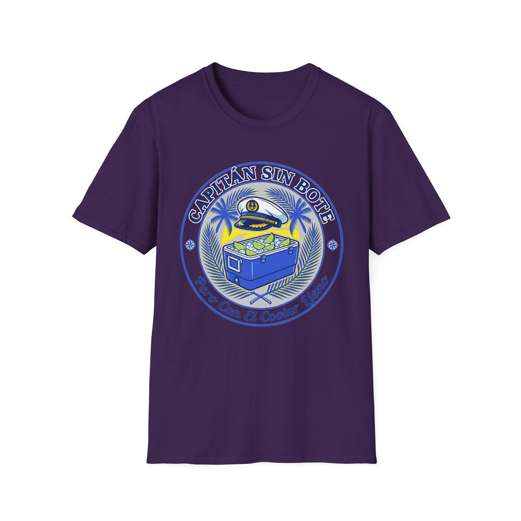 Capitán Sin Bote Retro Tropical Captain Design T-Shirt