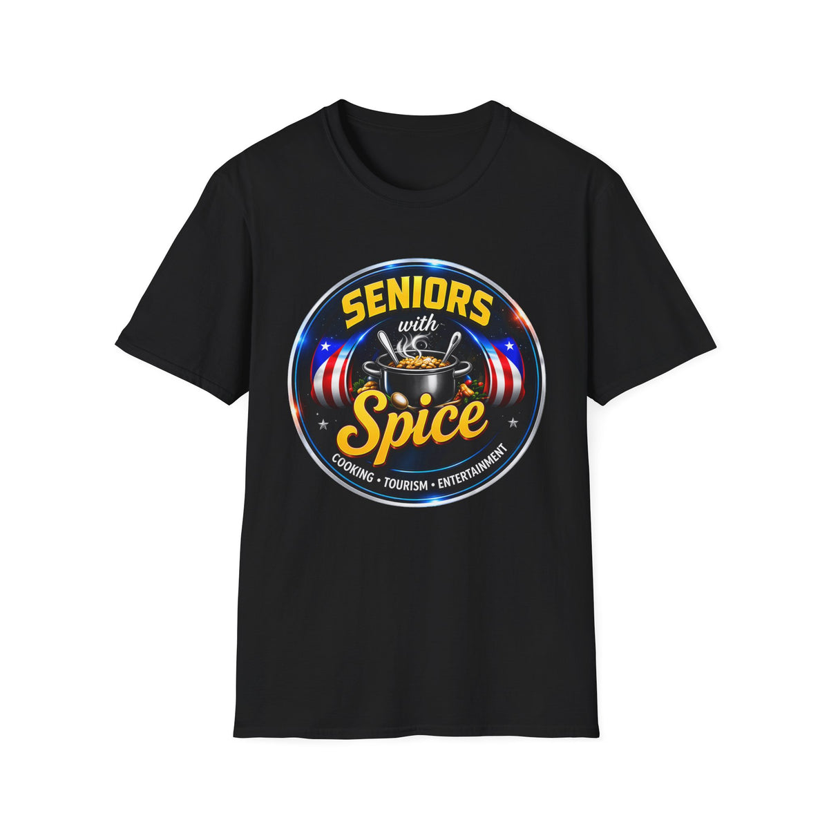 Seniors With Spice Funny Retirement/Grandparents Tee (Seniors With Spice)