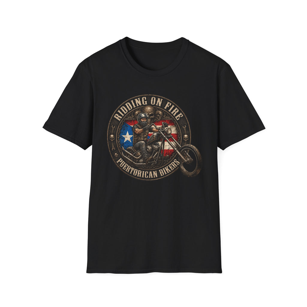Riding On Fire Motorcycle