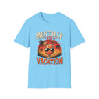 Mentally On Vacation T-Shirt — Tropical Palm Sunset Drink Graphic Tee