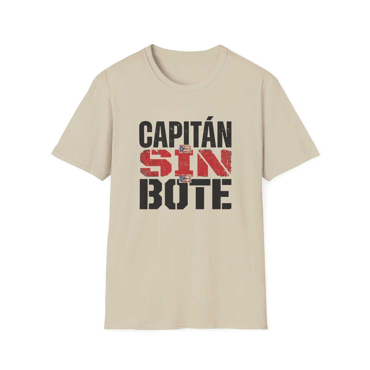 Capitán Sin Bote Graphic T-Shirt — Spanish 'Captain Without a Boat' Casual Tee
