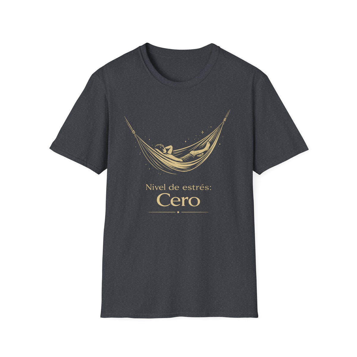 T-Shirt — 'Nivel de estrés: Cero' Relaxing Hammock Graphic Tee