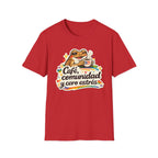 “Café, comunidad y cero estrés” Frog Coffee T-Shirt