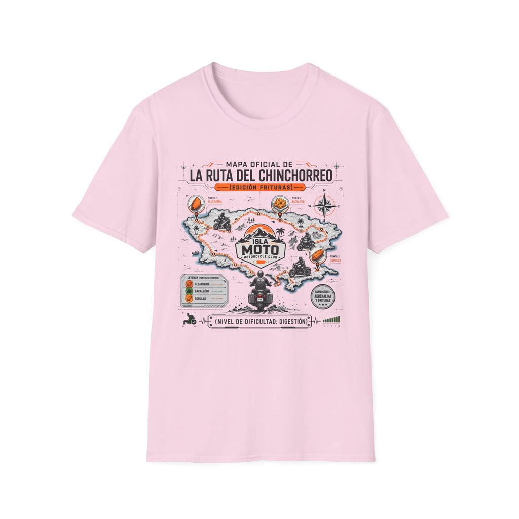 Mapa Oficial La Ruta Del Chinchorreo Moto Clear Background T-Shirt