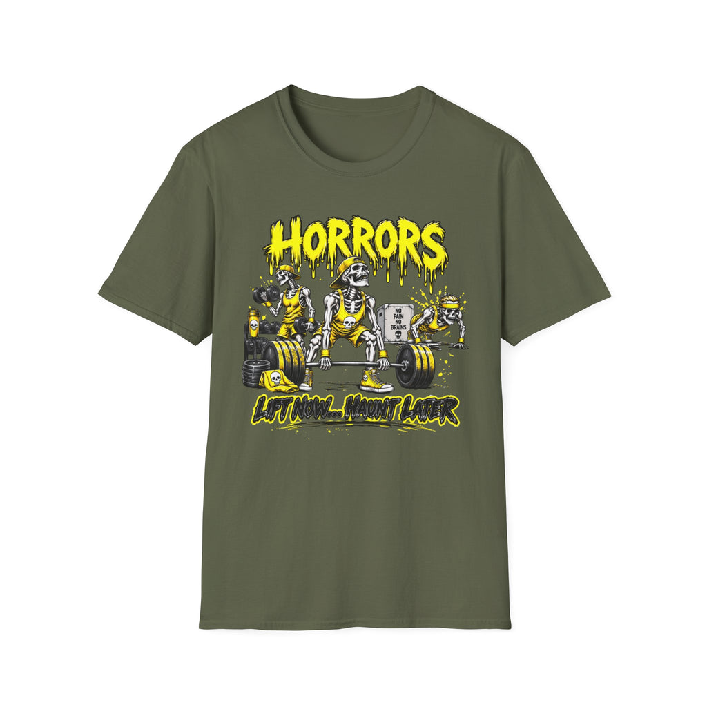Horrors Weightlifting Skeletons T-Shirt