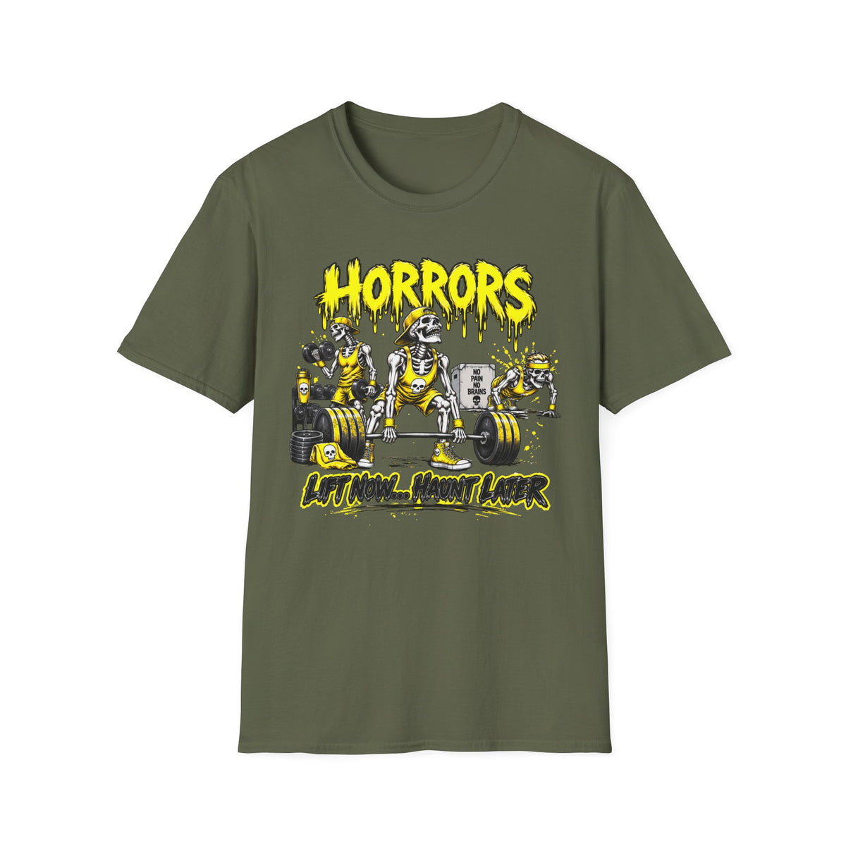 Horrors Weightlifting Skeletons T-Shirt