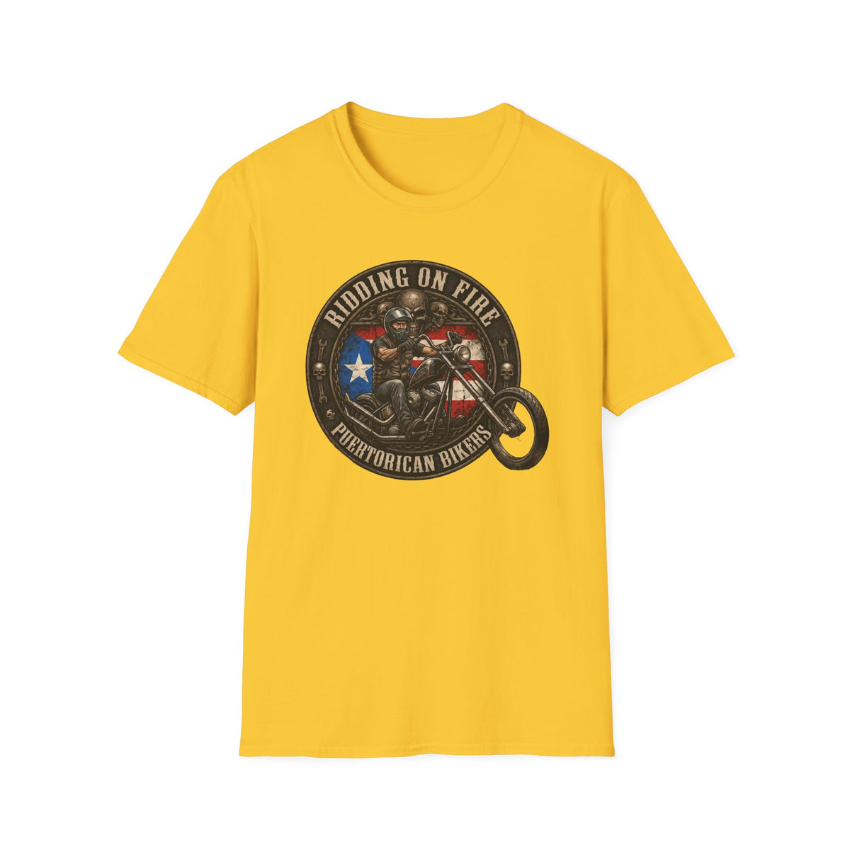 Riding On Fire Motorcycle T‑Shirt