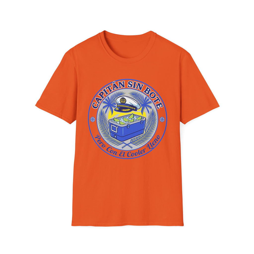 Capitán Sin Bote Retro Tropical Captain Design T-Shirt