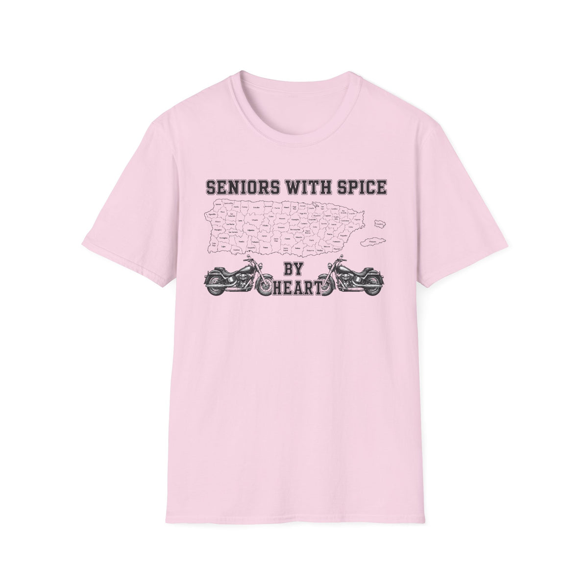 Seniors With Spice Motorcycle T‑Shirt