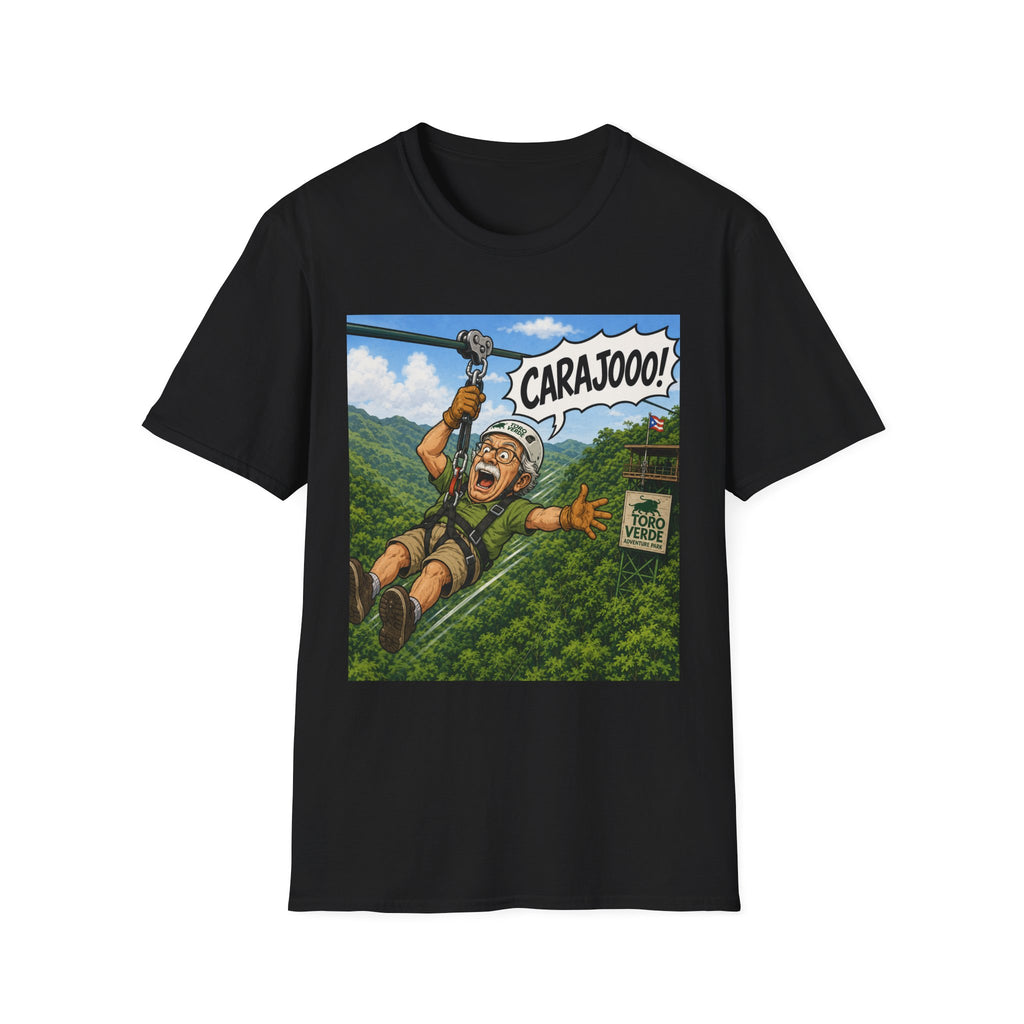T‑Shirt — 'Carajooo!' Zipline Adventure Graphic Tee