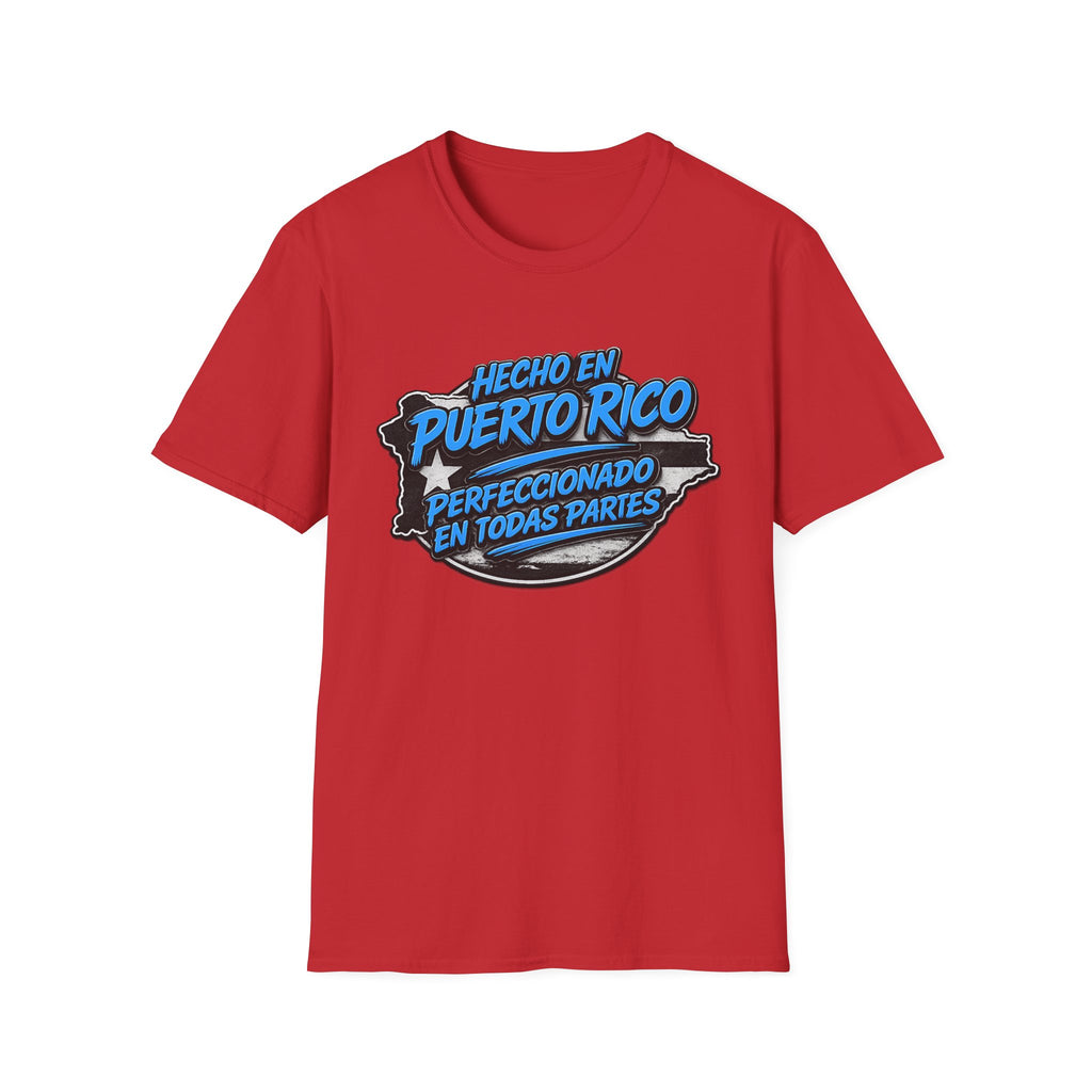 Puerto Rico Tee — "Hecho en Puerto Rico, Perfeccionado en Todas Partes" Graphic T-Shirt