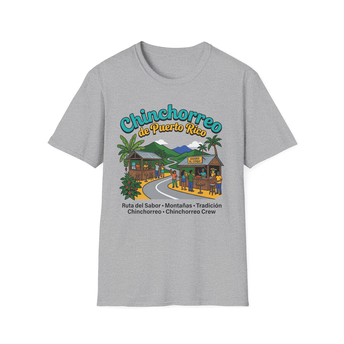 Chinchorreo de Puerto Rico Vintage Island Food Crawl T-Shirt