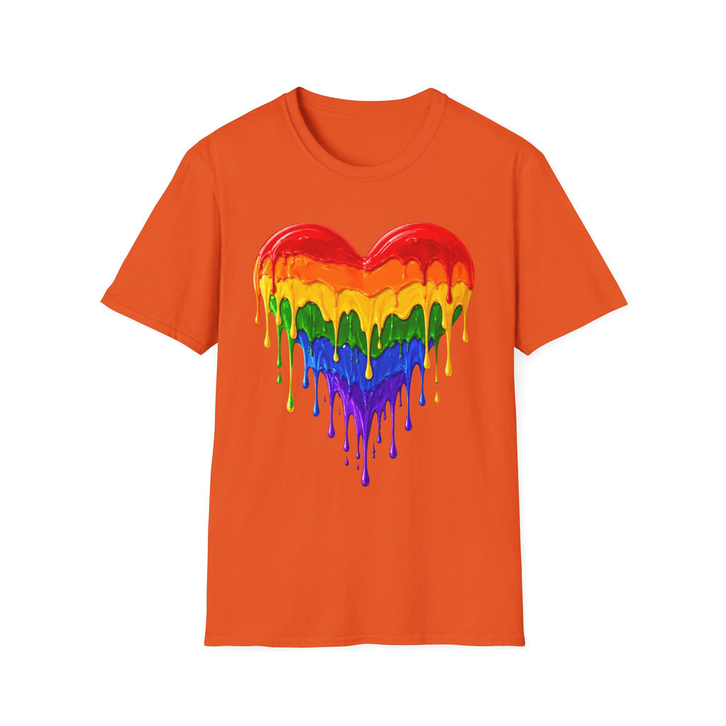 Rainbow Drip Heart T-Shirt