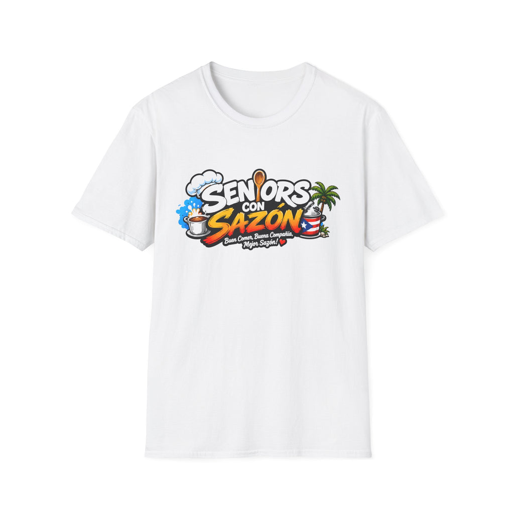 "Seniors con Sazón cheff hat" T-Shirt