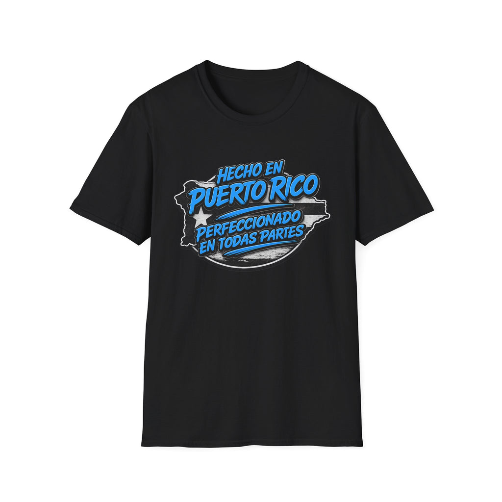Puerto Rico Tee — "Hecho en Puerto Rico, Perfeccionado en Todas Partes" Graphic T-Shirt