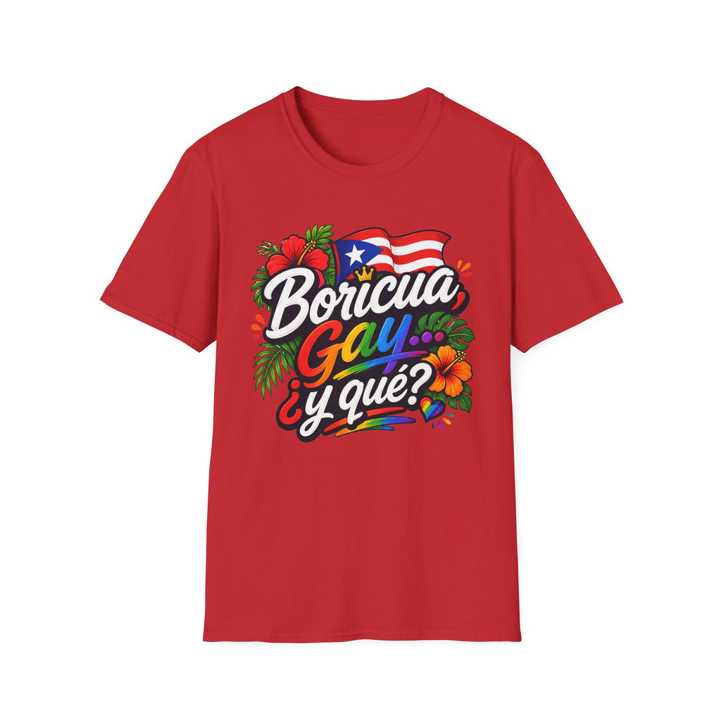 Boricua Gay Y Que Puerto Rican Pride Rainbow T-Shirt