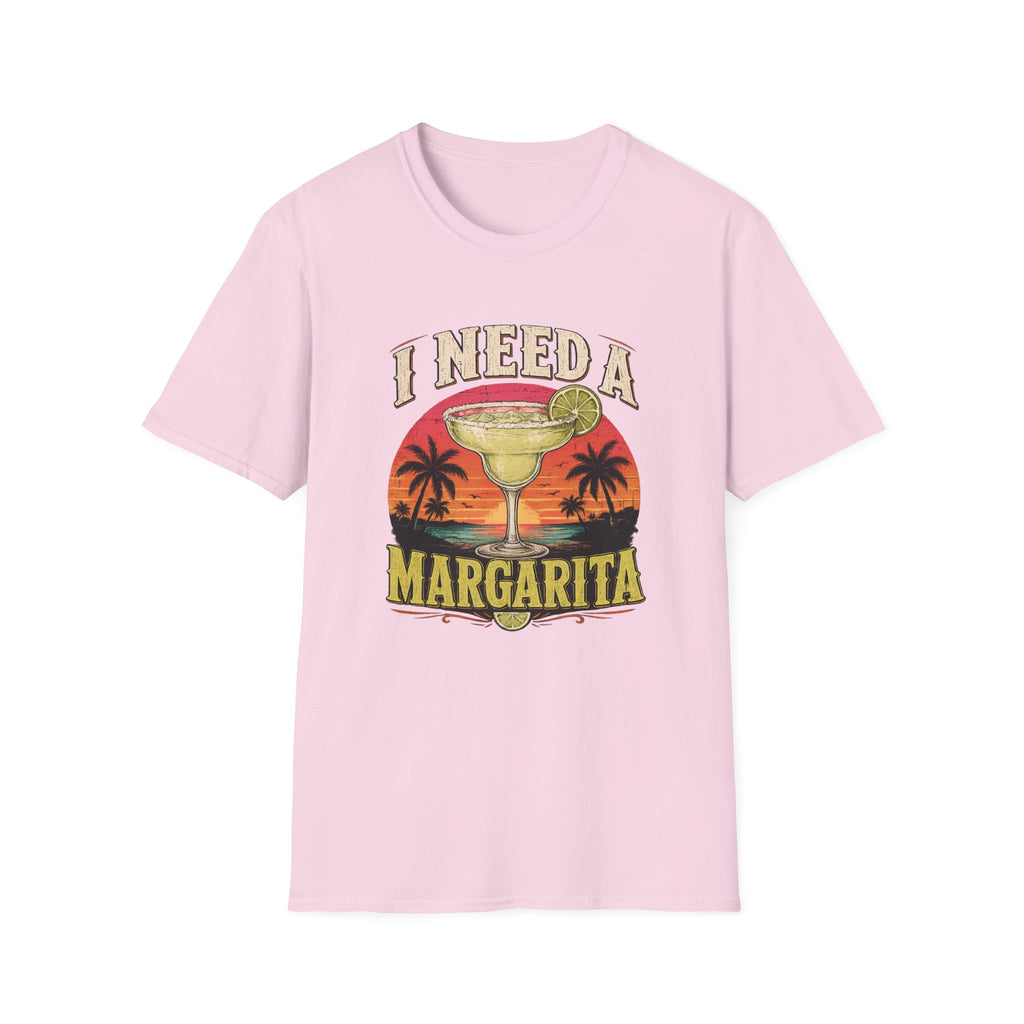 I Need A Margarita T-Shirt — Retro Beach Cocktail Tee