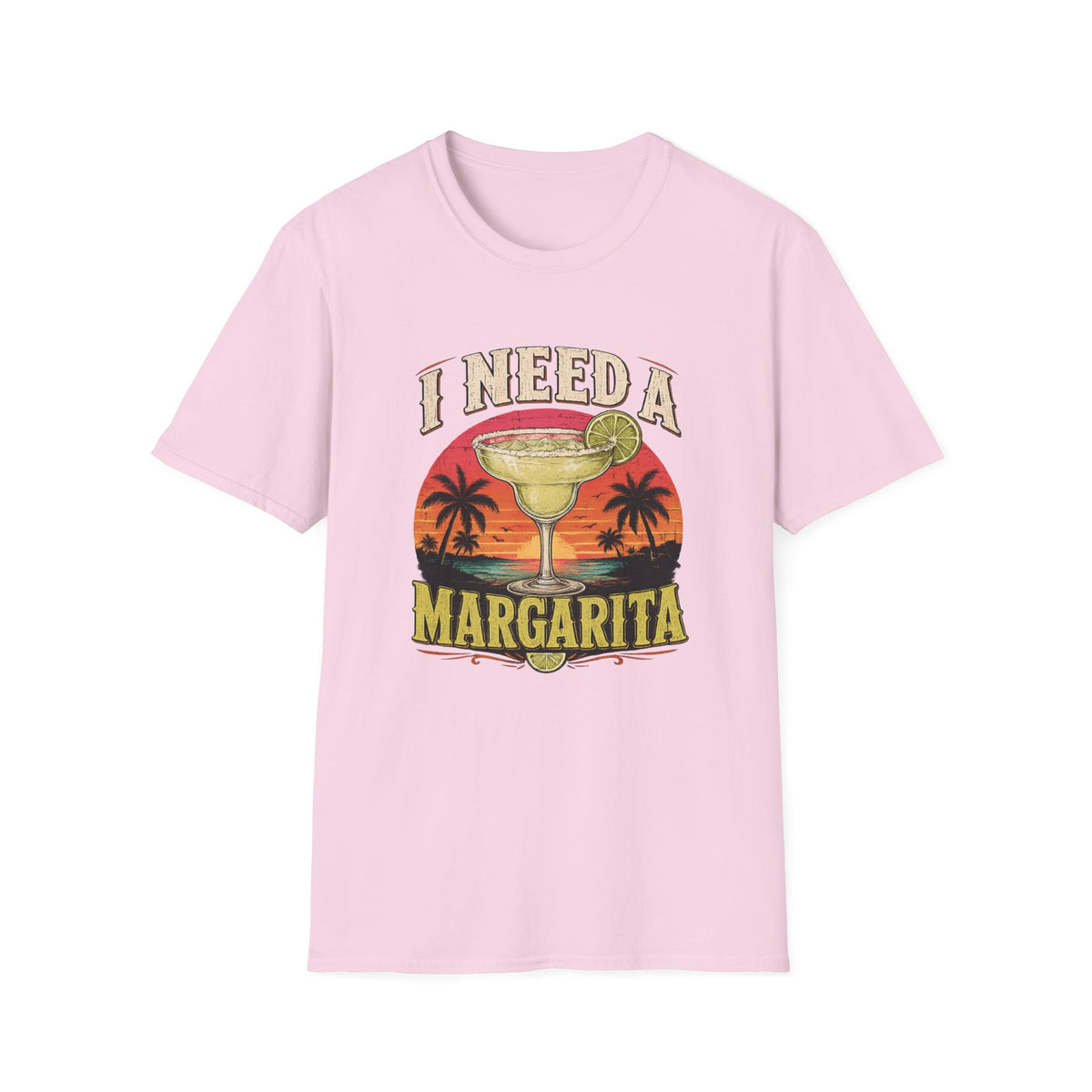 I Need A Margarita T-Shirt — Retro Beach Cocktail Tee