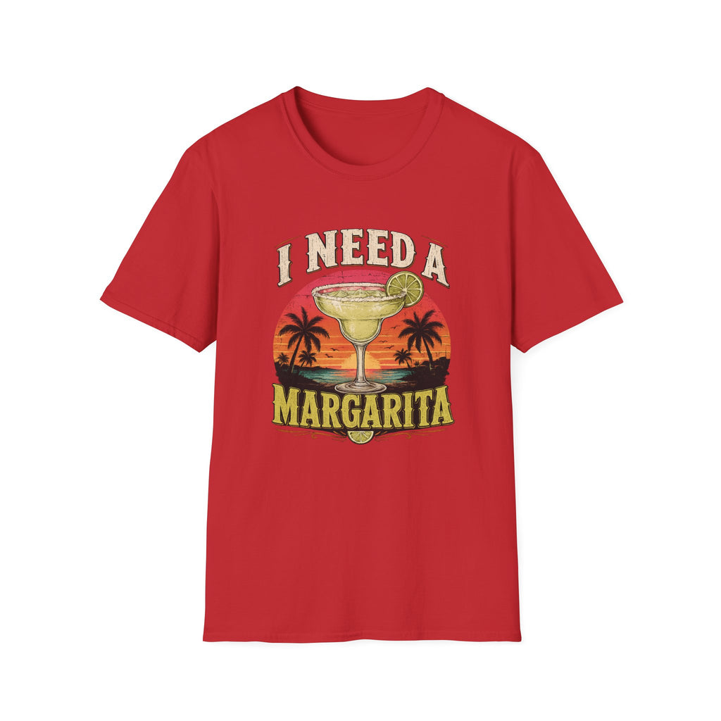 I Need A Margarita T-Shirt — Retro Beach Cocktail Tee