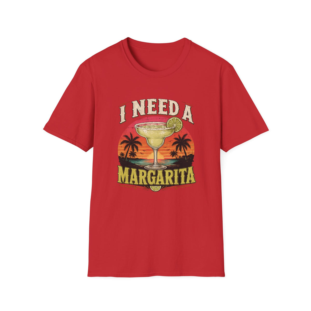 I Need A Margarita T-Shirt — Retro Beach Cocktail Tee