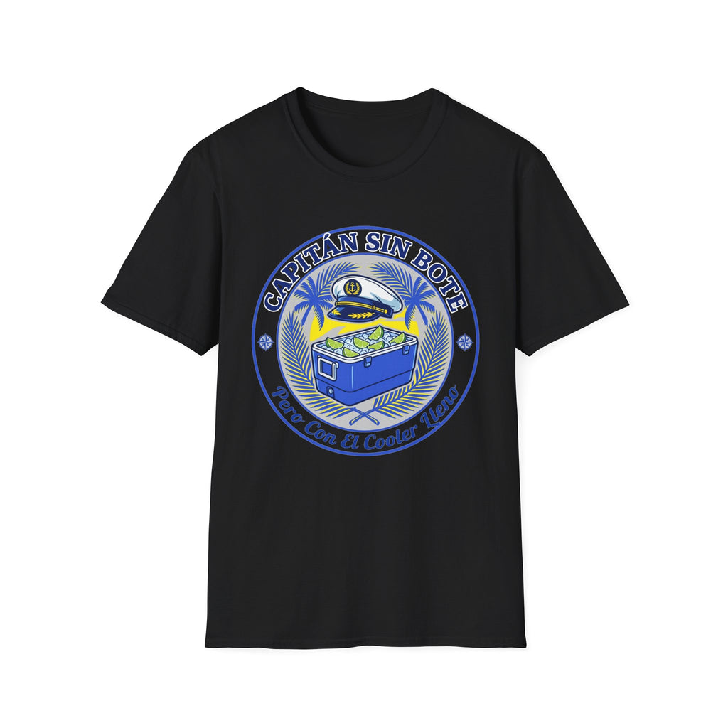 Capitán Sin Bote Retro Tropical Captain Design T-Shirt