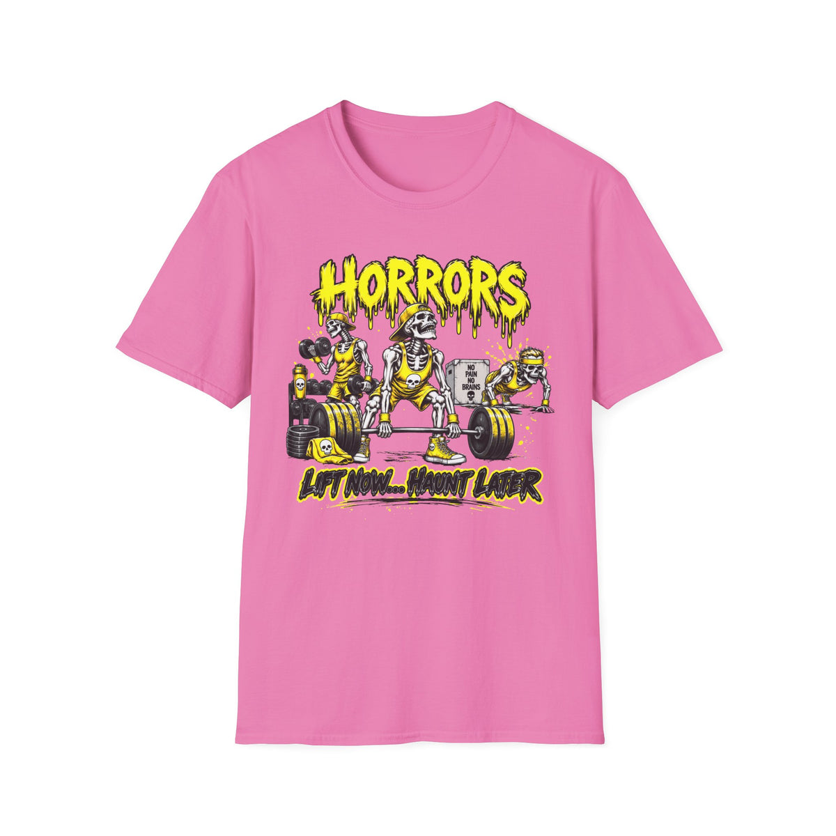 Horrors Weightlifting Skeletons T-Shirt