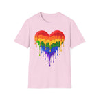 Rainbow Drip Heart T-Shirt