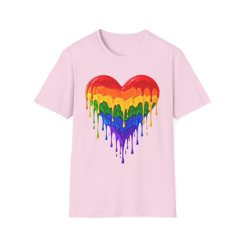 Rainbow Drip Heart T-Shirt