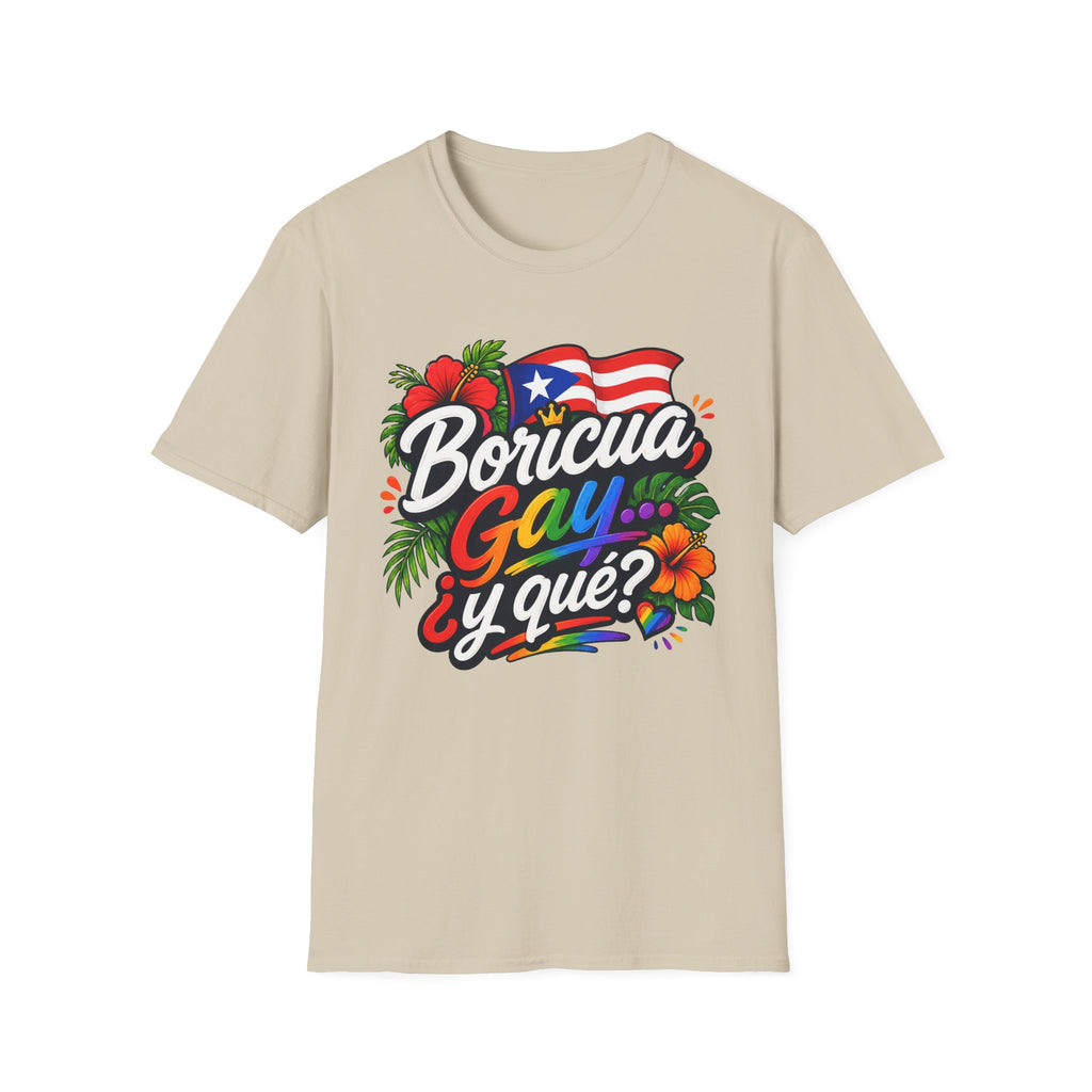 Boricua Gay Y Que Puerto Rican Pride Rainbow T-Shirt