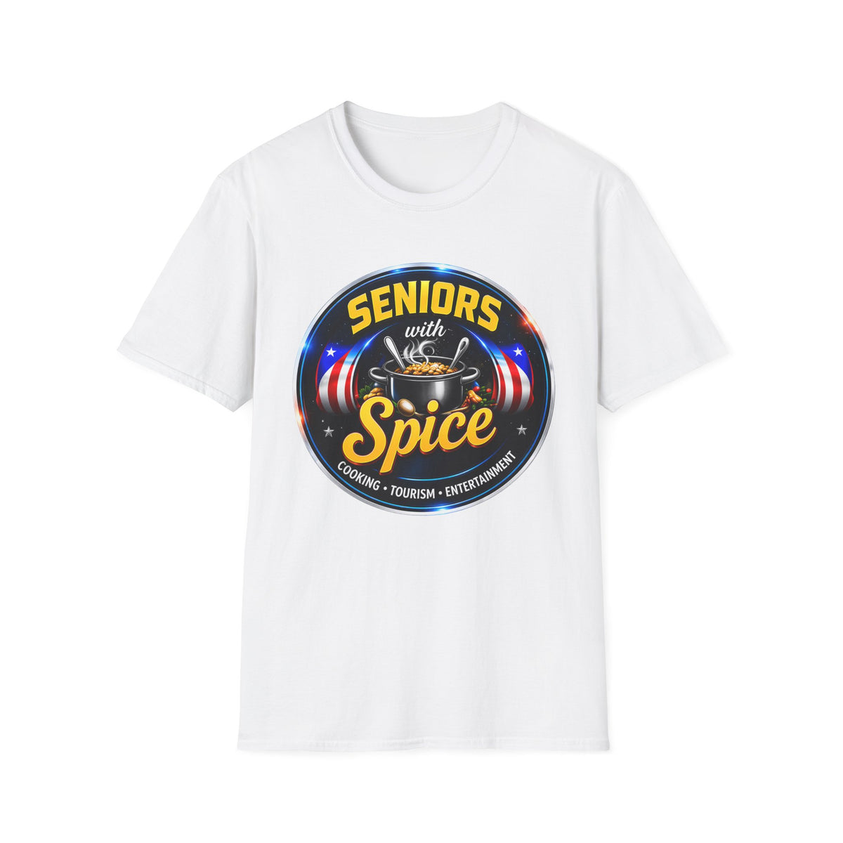 Seniors With Spice Funny Retirement/Grandparents Tee (Seniors With Spice)