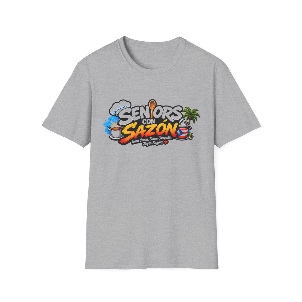 "Seniors con Sazón cheff hat" T-Shirt