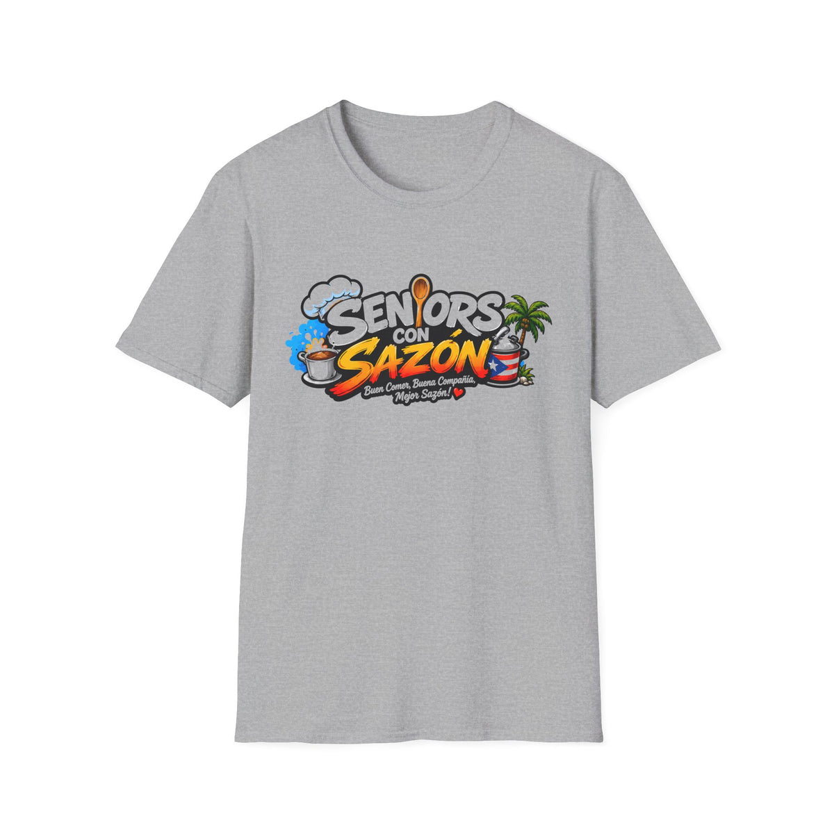 "Seniors con Sazón cheff hat" T-Shirt