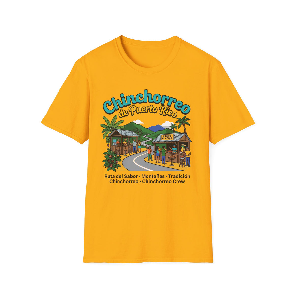 Chinchorreo de Puerto Rico Vintage Island Food Crawl T-Shirt