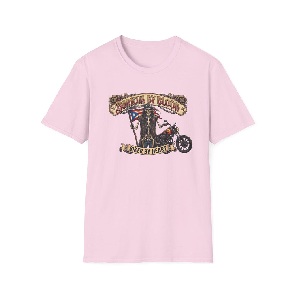 Boricua By Blood Motorcycle Grim Reaper T-Shirt
