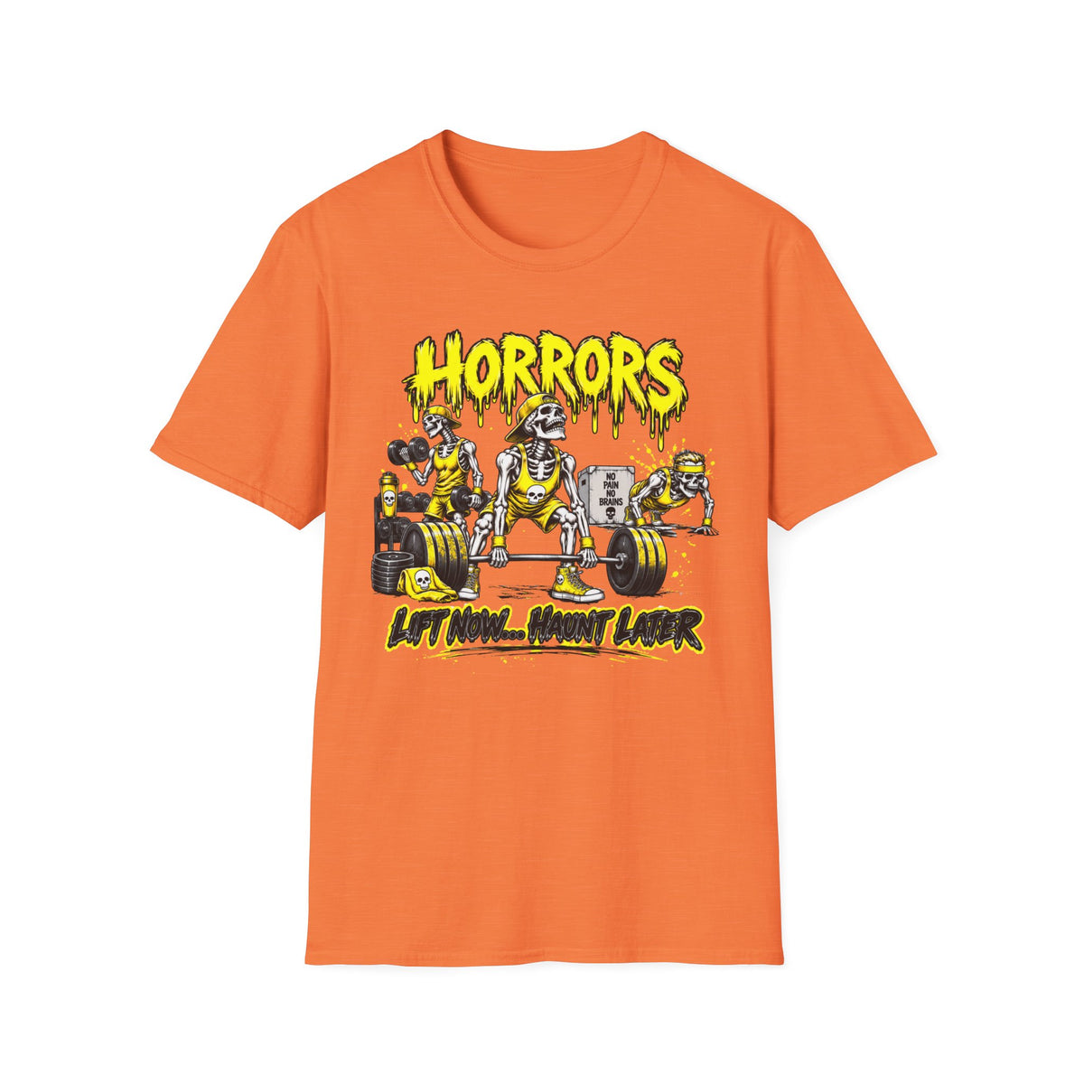 Horrors Weightlifting Skeletons T-Shirt