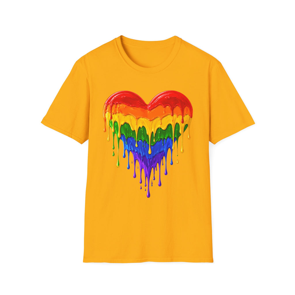 Rainbow Drip Heart T-Shirt