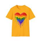 Rainbow Drip Heart T-Shirt